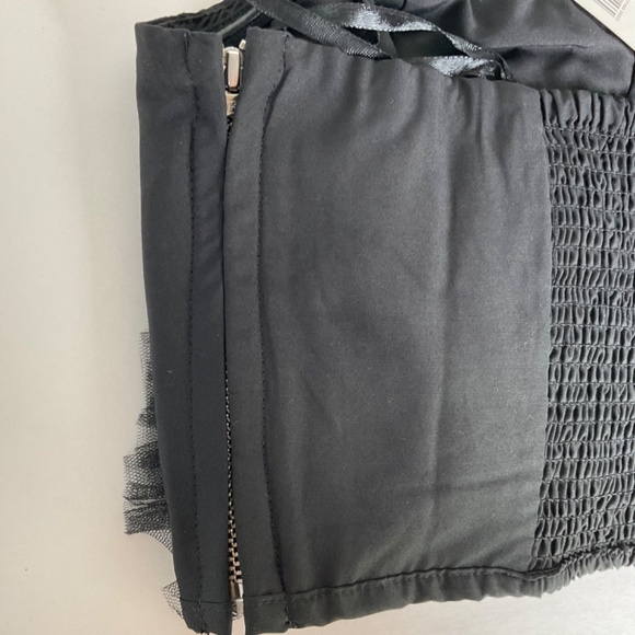 Anthropologie Ranna Gill Strapless Tulle Cropped Bustier Fashion Top Bla… - Picture 6 of 11